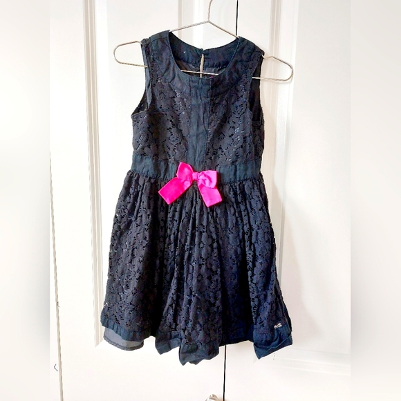 OshKosh B'gosh Other - Black‎ Lace Dress Pink Bow Size 3t